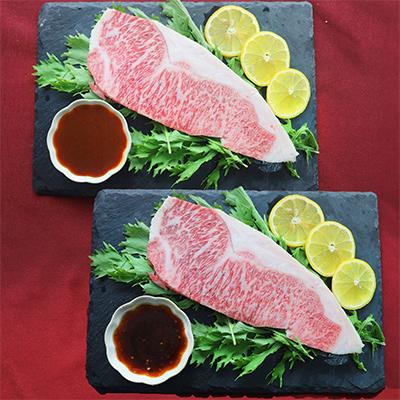 ふるさと納税 三木町 [毎月定期便]A4,A5等級 黒毛和牛霜降りロース ステーキ2枚セット [味噌&amp;醤油食べ比べ]全3回