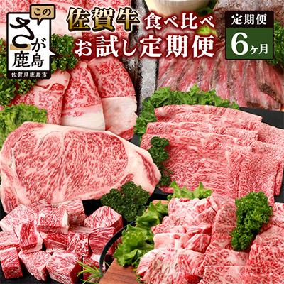 ふるさと納税 鹿島市 [毎月定期便]佐賀牛 食べ比べ(モモ・肩ロース・サーロイン・ローストビーフ・焼肉)L-41 全6回