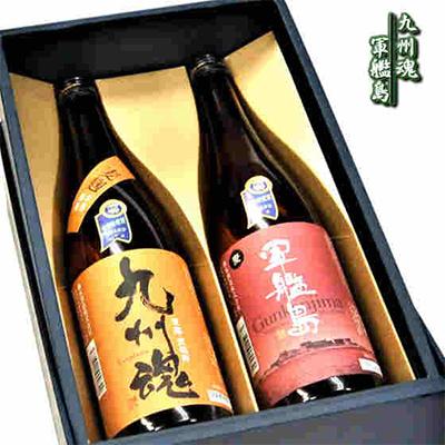 ふるさと納税 長崎市 [発送月固定定期便]麦長崎焼酎飲み比べセット/九州魂 軍艦島 720ml 2本箱入 全2回