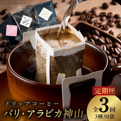 ふるさと納税 泉佐野市 [毎月定期便]ドリップコーヒー 工場直送 3種30袋×全3回