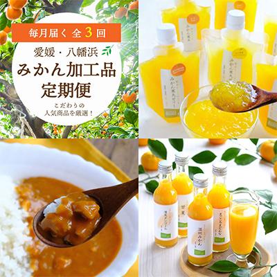 ふるさと納税 八幡浜市 [毎月定期便]おいしい愛媛みかんを使用!こだわりのみかん加工品定期便全3回[G25-153]