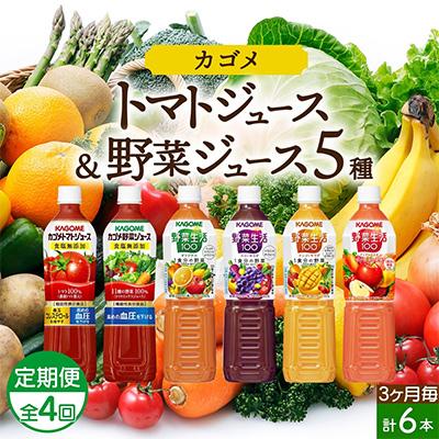 ふるさと納税 那須塩原市 [3ヵ月毎定期便]カゴメ 野菜ジュース 飲み比べ PET 720ml 6種 計6本 那須塩原市全4回