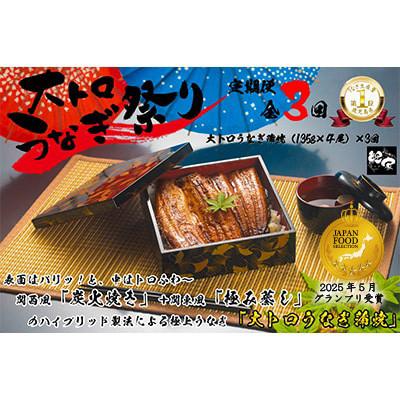 ふるさと納税 鹿屋市 [毎月定期便]大人気!鯉家の極上蒲焼「大トロうなぎ(4尾)」[国産・手焼き備長炭]全3回