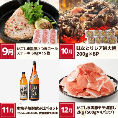 ふるさと納税 南九州市 【発送月固定定期便】南九州まんぞく定期便2全12回 |  | 03