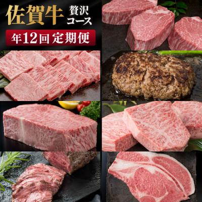 ふるさと納税 鳥栖市 [発送月固定定期便]佐賀牛「贅沢コース」(鳥栖市)全12回