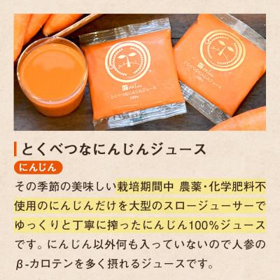 ふるさと納税 函南町 【毎月定期便】コールドプレス製法の無添加人参ジュース 1箱(100cc×30P)全3回の画像