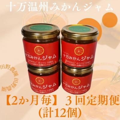 ふるさと納税 さつま町 [2ヵ月毎定期便]十万温州みかんジャム4個 (計12個・1個160g)全3回