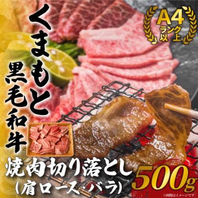 ふるさと納税 八代市 [毎月定期便][A4〜A5]くまもと黒毛和牛焼肉切り落とし 500g(八代市)全3回