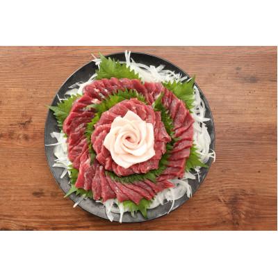 ふるさと納税 山鹿市 [毎月定期便]熊本の味「桜」純国産赤身馬刺しスライスセット約350g タレ付き全3回