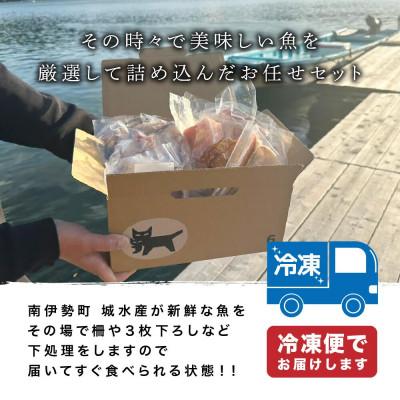 ふるさと納税 南伊勢町 【2ヵ月毎定期便】訳あり 伊勢志摩産 海鮮 お宝ボックス 約1.2kg 特産の刺身、干物など全2回 |  | 03