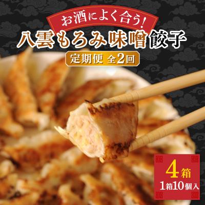 ふるさと納税 八雲町 [毎月定期便]八雲もろみ味噌餃子40個(10個×4箱)全2回