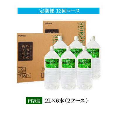 ふるさと納税 芸西村 【毎月定期便】四万十の純天然水 (2L×6本)×2ケース【t136sks】全12回の画像