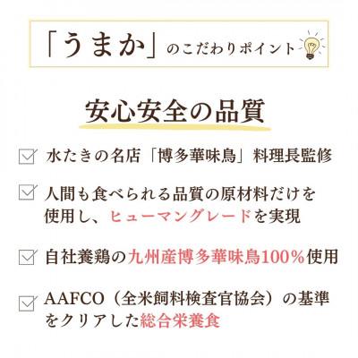 ふるさと納税 玉名市 【毎月定期便】国産ドッグフード「うまか」華味鳥100%使用 総合栄養食 1.5kg×全3回の画像