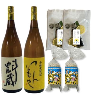 ふるさと納税 松浦市 本格芋麦焼酎1.8L2本組としめ鯖・魚ロッケセット(E-7)[複数個口で配送]