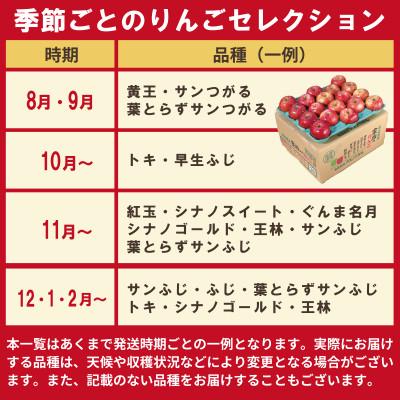 ふるさと納税 黒石市 【発送月固定定期便】青森りんご 訳あり 品種おまかせ 3kg 12月〜2月全3回 |  | 01