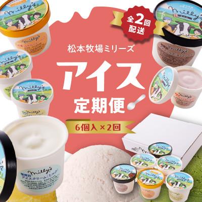 ふるさと納税 玄海町 [毎月定期便]松本牧場アイス(6個入)〜本格ジェラート&amp;シャーベット〜[Z056]全2回