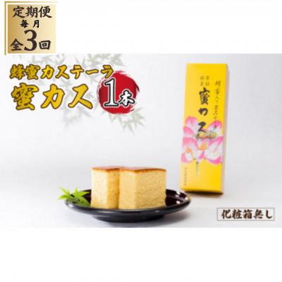 ふるさと納税 宇部市 [毎月定期便]蜂蜜カステーラ『蜜カス』×1本 [化粧箱無し]全3回