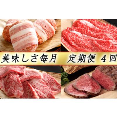 ふるさと納税 近江八幡市 [毎月定期便][カネ吉山本]近江牛 おいしさ毎月便-楽-全4回