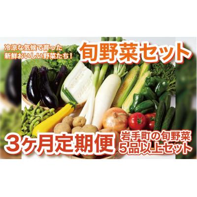 ふるさと納税 岩手町 [毎月定期便]岩手町産の旬野菜セット(5品以上)全3回
