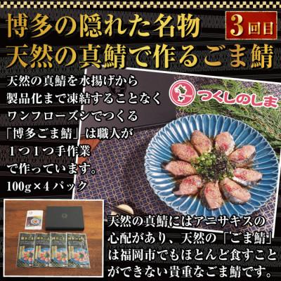 ふるさと納税 福岡市 【毎月定期便】博多名物3回定期便　もつ鍋・明太子・ごま鯖　JX15全3回_3