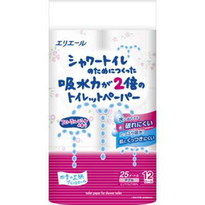 ふるさと納税 島田市 [発送月固定定期便]エリエール 吸水力が2倍のトイレットペーパー フラワープリント 36ロール全2回