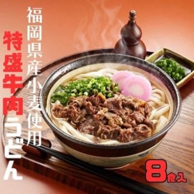 ふるさと納税 豊前市 [毎月定期便]特盛牛肉うどん8食入り×全3回