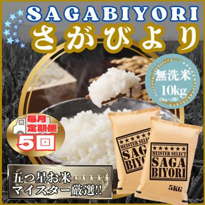 ふるさと納税 江北町 【毎月定期便】【無洗米】さがびより10kg【5kg×2