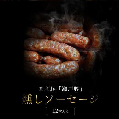 ふるさと納税 瀬戸市 【毎月定期便】燻しソーセージ12本入|無添加スモーク ソーセージ 燻製 瀬戸市 天佑全6回_1