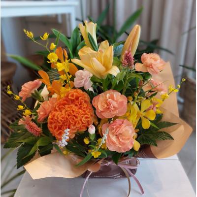 ふるさと納税 小田原市 [毎月定期便]季節のお花で幸せを届けます「季節の生花アレンジ」Sサイズ全6回