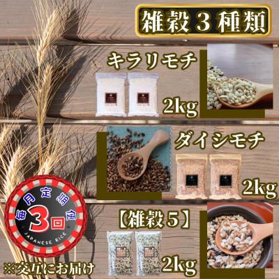 ふるさと納税 鳥栖市 [毎月定期便][雑穀]3種類食べ比べ♪(鳥栖市)全3回