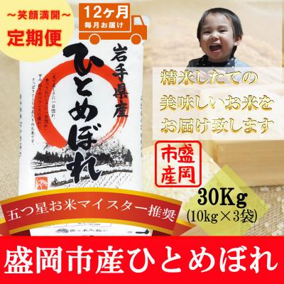 ふるさと納税 盛岡市 [毎月定期便]ひとめぼれ 30kg全12回