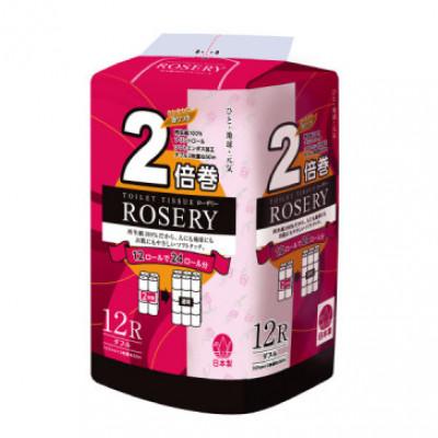 ふるさと納税 豊前市 [毎月定期便]トイレットペーパー ローザリー2倍巻 ダブル50m 12ロール×6パック全3回