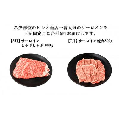 ふるさと納税 伊賀市 【発送月固定定期便】伊賀牛 A5ヒレサーロインB 総合計4.7kg【奇数月発送】全6回_2