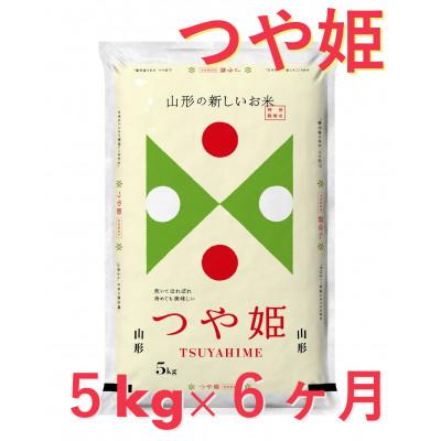 ふるさと納税 酒田市 [毎月定期便]特別栽培米(精米) つや姫5kg全6回