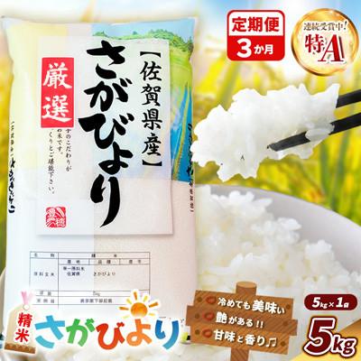 ふるさと納税 基山町 [毎月定期便]さがびより 5kg (1袋)全3回