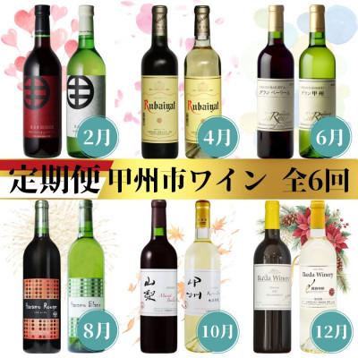 ふるさと納税 甲州市 [発送月固定定期便]甲州市大満喫ワイン定期便全6回