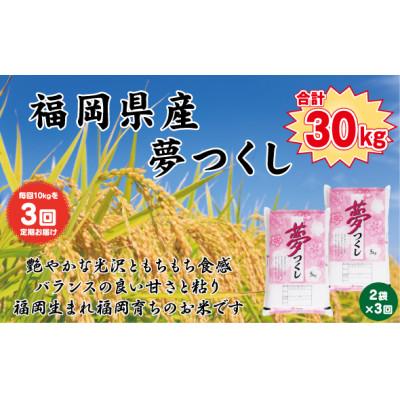ふるさと納税 岡垣町 [毎月定期便][令和7年産][食味鑑定士厳選]福岡県産 夢つくし10k(5k×2袋)全3回(岡垣町)