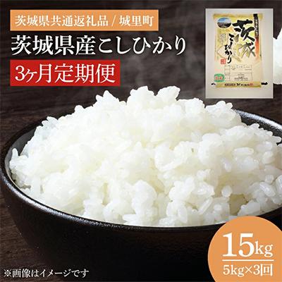 ふるさと納税 水戸市 [毎月定期便]茨城県産 お米 コシヒカリ 定期便 (5kg×3回) 茨城県の 米 全3回