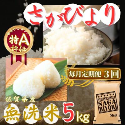 ふるさと納税 伊万里市 [毎月定期便][無洗米]さがびより 5kg [マイスターセレクト](伊万里市)全3回
