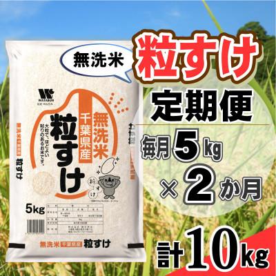 ふるさと納税 大網白里市 [毎月定期便]粒すけ 無洗米 5kg (5kg×1袋)全2回