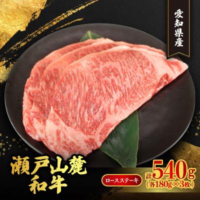 ふるさと納税 瀬戸市 [毎月定期便]瀬戸山麓和牛ロースステーキ用 1枚180g×3枚全3回