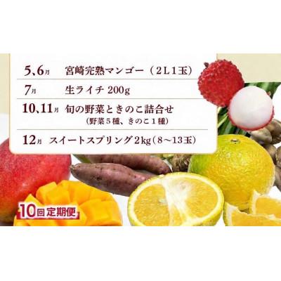 ふるさと納税 綾町 【発送月固定定期便】果物・野菜定期便【X21】全10回 |  | 02
