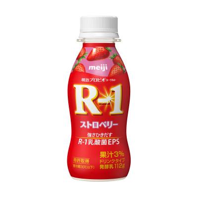 ふるさと納税 稲沢市 [毎月定期便]明治 R-1 ドリンクタイプ ストロベリー 24本 プロビオ ヨーグルト全3回