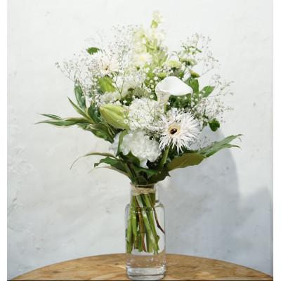 ふるさと納税 高知市 [毎月定期便]生花花束 お供えM 初回花瓶付[CG004]全3回