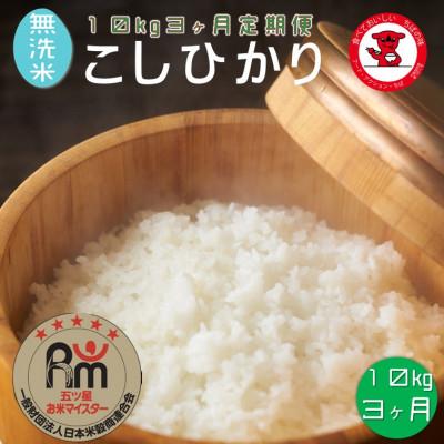 ふるさと納税 銚子市 [毎月定期便][無洗米]コシヒカリ 10kg(5kg×2袋) 千葉県産全3回