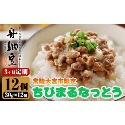 ふるさと納税 常陸大宮市 [毎月定期便]常陸大宮限定!舟納豆 ちびまる納豆 全3回
