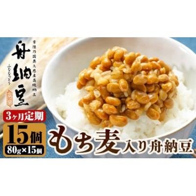 ふるさと納税 常陸大宮市 [毎月定期便]舟納豆 もち麦入り舟納豆 定期便 全3回