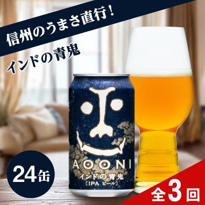 ふるさと納税 佐久市 [毎月定期便][インドの青鬼]長野県のクラフトビール(お酒)24本 ヤッホーブルーイングIPA全3回
