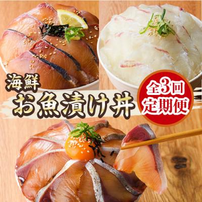 ふるさと納税 門川町 [毎月定期便]海鮮 お魚漬け丼食べ比べセット(門川町)全3回