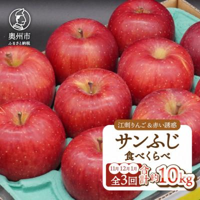 ふるさと納税 奥州市 [発送月固定定期便][11月より発送予定]奥州市のりんご江刺りんごの食べ比べ [AQ097]全3回